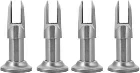 7whq232122sbjz7jb1 Scicalife 4pcs Public Restroom Partition Fittings Bathroom Support Foot Toilet Silver