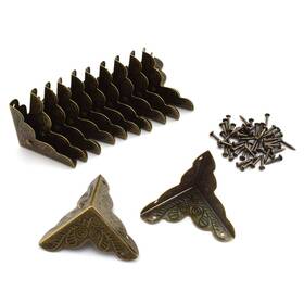 H-furniture-corner-12p Sdtc Tech 12 Pack Furniture Corner Protector 1 Inch X Antique Bronze