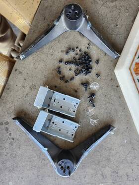 Lc-43lb371u Sharp 074162738 43 Inch Black Pedestal Base Legs Used With Screws And Hardware