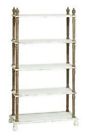 20403 Shelf White Wooden Tier Weather Resistant Benzara Finish