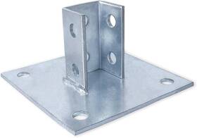 Skelang 631384983223 Post Base 4 Holes Square Mount For 1-5/8 Inch Single Strut Channel