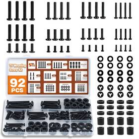 Solid As Mountain 313111178194 92pcs Universal Tv Mounting Hardware Screw Kit Set - M4 M5 M6 M8 Screws Spacers