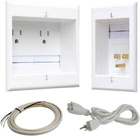 Solutions 313088516548 Two-pro-6 Dual Outlet Tv Cord Hider For Wall Mounted Tvs - Recessed In-wall Cabl