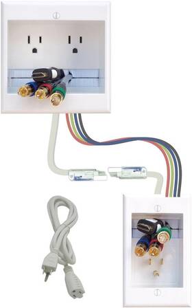 Two-ck-16 Solutions Dual In-wall Cable Management For Wall-mount Tvs 16ft Powerc