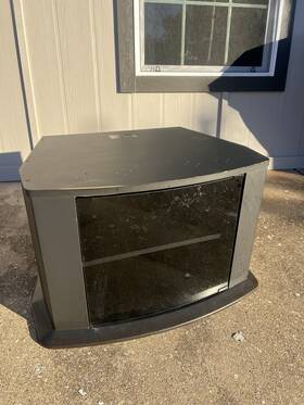 Su-32a Sony Oem 1990 Trinitron 32 Inch Glass Door Wooden Retro Gaming Crt Tv Stand