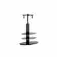 St90e3 Techlink Strata Tv Stand High Gloss Black Three Shelf Eliptical Profiled Pedestal