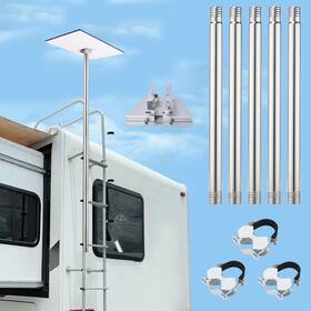 Star Bridge 746566505183 Starlink Gen 3 Flag Pole Mount For Rv Ladders Mini Kit B