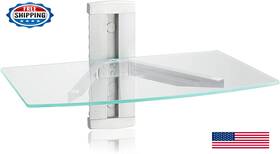 B0blxxypcv Suptek Floating Glass Tv Wall Mount Shelf For Dvd Player Ps4 Cable Boxes