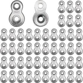 Suuji 673324935930 48 Pcs Figure 8 Fastener Steel Table Top Fasteners - Heavy Duty Silver