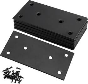 Taicheut 743388543690 10 Pack 4 Inch X 2 Stainless Steel Mending Plates Black 2mm Thick Heavy
