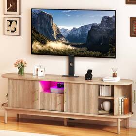 Taus 199449212317 Led Tv Stand With Power Outlet Entertainment Center Mount For 32-75 Inch Tvs