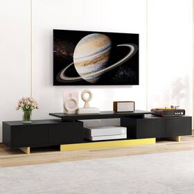 Taus 199449602415 Modern Extendable Tv Stand 63ftft To 89ftft Entertainment Center For Living Room
