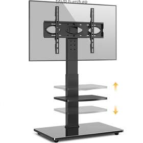 Tf2001 Tavr Furniture Tvar Swivel Floor Tv Stand With Mount For 32-70 Inch Lcd Led Oled Black