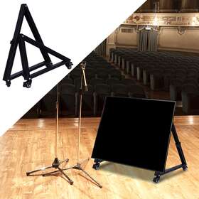 33ow Tbvechi Portable Mobile Tv Stand Rolling Cart For 19-55in Flat/curved Tvs