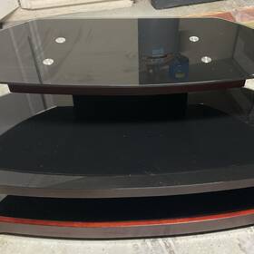 Bw25125m Techcraft Tv Stand Base Black Brown Cable Management For Up To 50 Inch Tvs