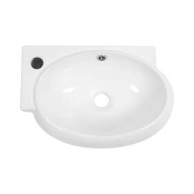 Tenleaf 705353933257 16.50 Inch W X 11.00 D 5.69 H White Ceramic Rectangle Wall Mount Bathro