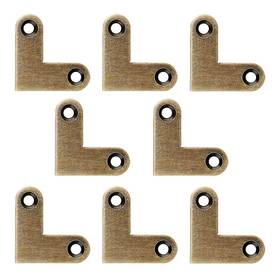 000030 Tiazza 8pcs Antique L Shape Brass Flat 1.06 Inch X0.39 /27x10mm Bronze