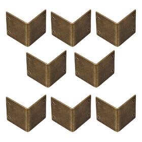 X1.18 Tiazza 016071294958 8pcs Pure Brass 90 Degree Right 1.18 Inch /30x30mm Antique Bronze