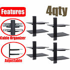 Tier Shelving Tv Shelf 2 Media Component Lot Mount Wall Accessories Rack Center