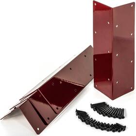 Timosa 709081365762 Raised Garden Bed Corner Brackets For 12ftft-16ftft H 4 Pack- Annatto Back