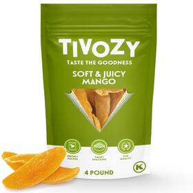 Tivozy 850072358178 Dried Mango Slices - 4 Pound Bulk Pack Soft And Juicy Sweet