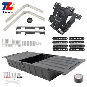 Tl9145272 Tool Library Black Outdoor Tv Hard Cover Weatherproof Protection 32-44 Inch Wall Mounting
