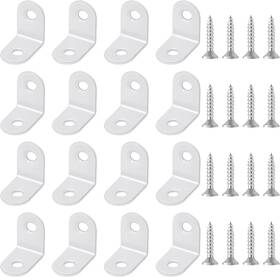 574769 Trinkrittey 1 Thcjzqcd 20 Pcs Small Right Angle Bracket White Corner Brace L Shape Shelf