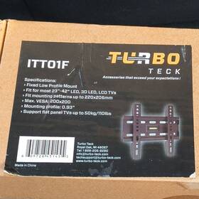 Turbo Teck Itt01f Fixed Low Profile Tv Wall Mount 23-42 Inch Vesa 200x200 110lb