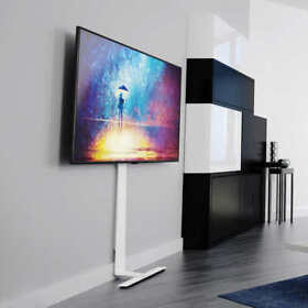 Fl601ltw-t Tv Standing Floor Mount Against The Wall Quick Easy Install For Tvs Up To 80inch