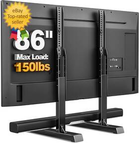 Tvon 313103479421 Universal Tv Legs Tabletop Stand Height Adjustable 37-86 Inch Max Vesa 800x600 150lb
