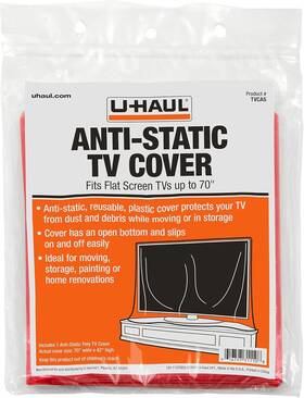 U-haul 616797311108 Anti-static Tv Cover Fits Flat Screens Up To 70 Inch - X 42
