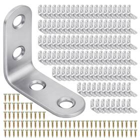 Vfg252 Ucehipaw 120 Pcs L Shaped Bracket Corner Brace With Screws Small Silver