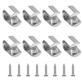 Uf-ha0083-us Ufurmate Glass Shelf Bracket 8pcs Wall Mounted 8-12mm Polished Chrome