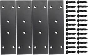 0771-si Ulifestar 4 Pack Flat Straight Brace 48x169mm/1.9x6.7&apos &apos Black