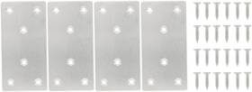 0945si Ulifestar 4 Pcs Mending Plates Heavy 100x50x2mm/3.9x2x0.1&apos &apos Silver