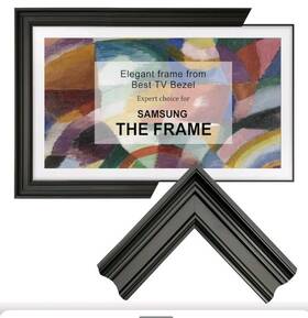 Frm-sf-p6144-65-2021 Undine Collection Inch Black Tv Frame 65 For Samsung Sony Vizio Or Any That Fit