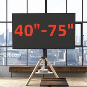 0de20236171 Unho Heavy Duty Corner Floor Tv Stand 40-75 Inch Mount Solid Wood Leg W Shelf