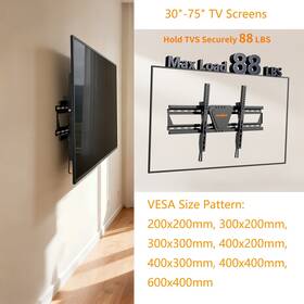 Unho 427273005205 Premium Low Profile Tv Wall Bracket Tilting Flush Mount For 30 Inch -75 Tvs