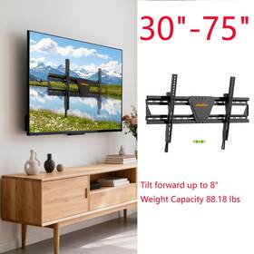 Fdsjgfgu3wds Unho Ultra Slim Flat Tv Wall Mount Steel Tilting Bracket For Universal 30 Inch -75 Tvs