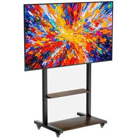 Frf-u-z1813-86 Unho Rolling Tv Cart Stand With Wheels For 40 55 65 75 85 100inch Lcd L