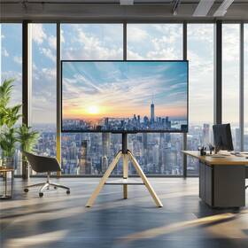 Gd599els253 Unho Corner Tv Stand For 37-75 Inch Led Lcd Screens Tripod Height Adjustable