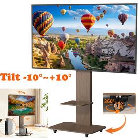 Hjfdi54hjyfd Unho Heavy Duty Rolling Tv Stand For 40-75inch Large Tvs Up To 177 Lbs Mobile Cart
