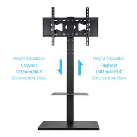 Jdhf64367466374 Unho 32-100ftft Universal Floor Tv Stand Cart Swivel Tilting Height Adjustable Mount