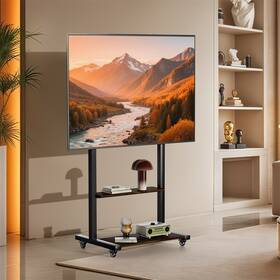 Khwbwno68 Unho Rolling Tv Stand Cart Mobile Floor For 40-86 In Decorate