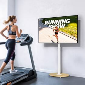 Mcioamb4b Unho Rolling Tv Stand For 40-75ftft Flat Screen Tvs Mobile Cart Mount Load 110 Lbs
