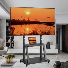 Zxm749kgljkf654 Unho Universal 32 Inch -100 Floor Tv Stand Mobile Cart Mount Max Hold 80kg Easy Moving