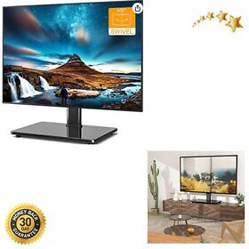 Ut1002 Universal Tabletop Tv Stand Base With Swivel Mount For 27 32 37 40 43 46 ... New