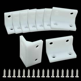 Unlorspy20240823-001 Unlorspy 40 Pcs White L Brackets Corner Bracket 90 Degree Large 40pcs