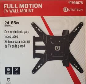Ut70c Utilitech New Full Motion Wall Tv Mount Hardware Included 24-65 Inches