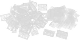 16121300 Uxcell Closet Cabinet Plastic 4 Holes Shelf Corner Brace 42mm 48pcs Clear